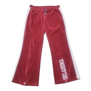 Nike Vintage Velour OU Oklahoma Sooners  Baggy Wide Leg Flare Bell Bottom Lar…